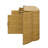 55.1" Sideboard With 2 Doors & 2 Drawers, Curved Side Door And 3-Tier Adjustable Shelves, Stripe MDF Buffet-1969461935