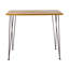 INDUSTRIAL WOOD AND METAL BAR TABLE