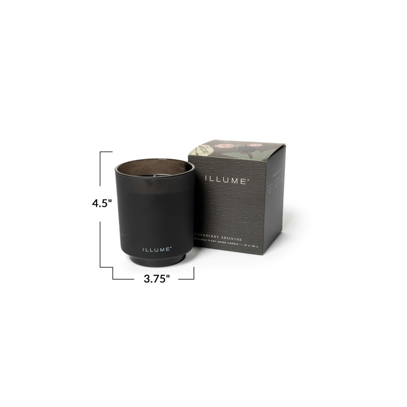 Beautifully Done Essentials Blackberry Absinthe Boxed Glass Scented Candle, Refillable Boxed Glass