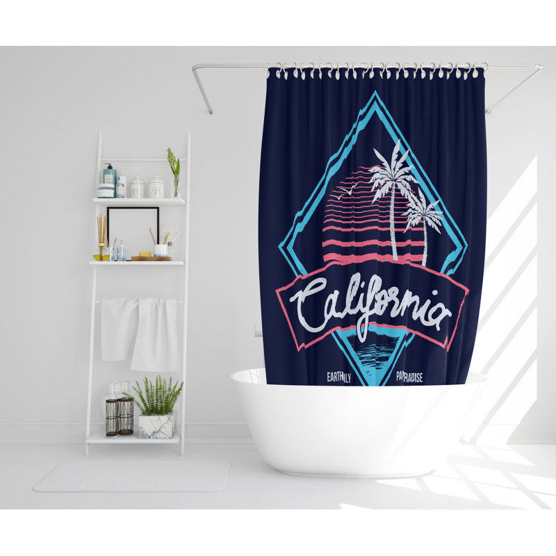 Fleshman Polyester Shower Curtain Set, 168cm H x 168cm W