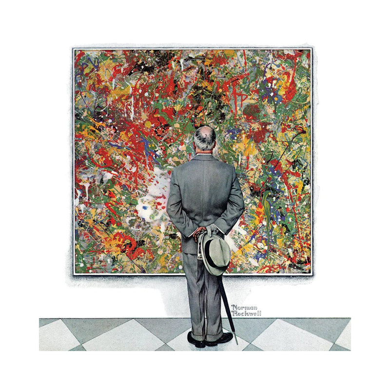 Art Connoisseur by Norman Rockwell - Gallery-Wrapped Canvas Giclée on Canvas, Does Not Apply, Wrapped Canvas