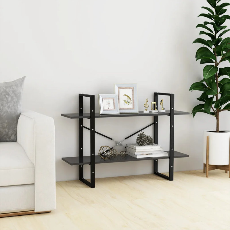 Koushirou 70cm H Standard Bookcase, 70cm H x 80cm W x 30cm D, Grey