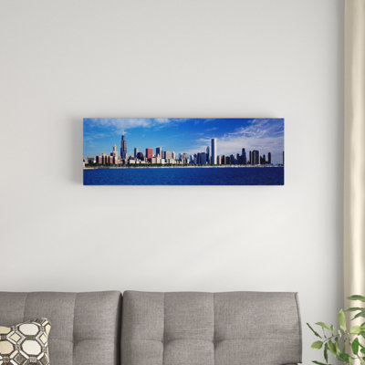 «Skyline from Lake Michigan», Chicago, Illinois, États-Unis, reproduction de photo sur toile