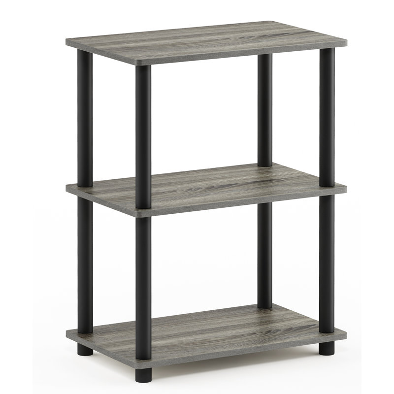 64cm 3 Shelf Toolless Assembly Shelving Unit, French Oak Grey
