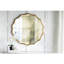 Miroir mural rond D40 "avec finition dorée, miroir mural décoratif pour le salon de la chambre à coucher