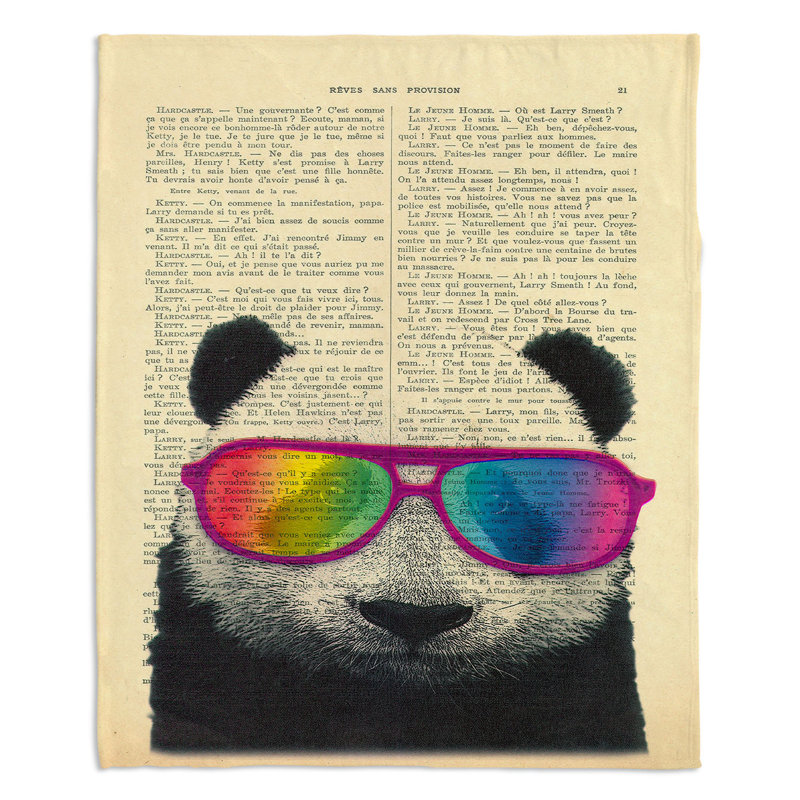  Couverture pour lunettes de soleil Panda Bear, 68 po x 80 po