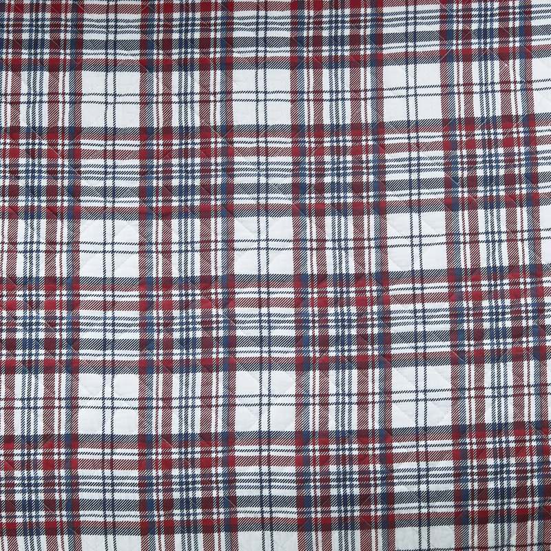Benjamin Cotton Plaid Quilt Set, Full/Queen Quilt + 2 Shams