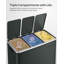 Steel Step On Multi-Compartment Rubbish & Recycling Bin - 54L-58265601