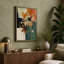 Geometric Bloom Arrangement Mid-Century - Wrapped Canvas-1558694119-1558694122
