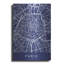 «Paris Street Blue Map» par Seven Trees Design, art mural en métal-220143390