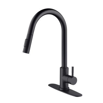 Robinet de cuisine rétractable à poignée simple avec accessoires