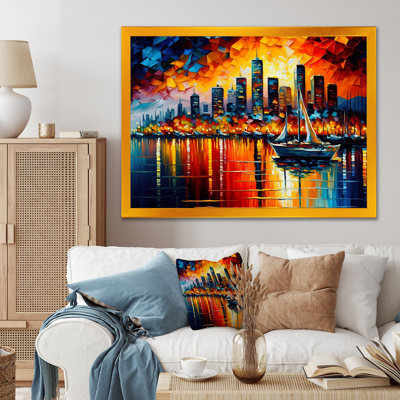" Colorful City In Vancouver I " Painting Print