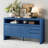 Modern 3-Door Sideboard With 3 Drawers – Stylish Solid Ash Veneer MDF Storage Cabinet For Living Room, Hallway, Dining – Versatile Semi-Open Shelf Design-114229496
