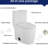 Elongated Ceramic Toilet, 1.1/1.6 , White, Comfortable, Soft Close Seat, & , T036wt Elongated, Ceramic,