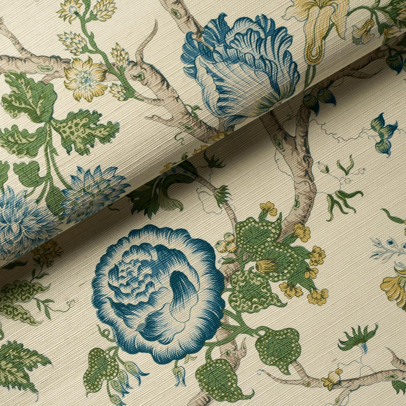 Josephine Sisal Wallpaper, Blue
