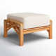 Cotesfield Teak Outdoor Ottoman with Cushion