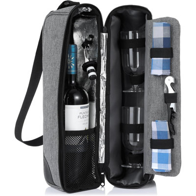 Wine Cooler Bag for Gift, Wine Bottle Carrier Tote Bag Set