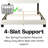 Diamond Linen Upholstered Platform Bed Frame with Adjustable Headboard - Boyd Sleep-227439983-227439984