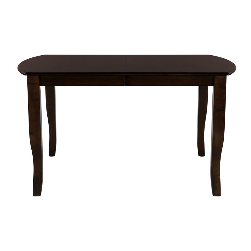 Table de salle à manger avec finition cerisier foncé et placage de manguier, rallonge séparée, 6 placages de pièce traditionnels cerisier, 6 sièges