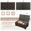 Outdoor Table with Storage Patio Table Wicker Coffee Table All-Weather Side Table Waterproof Cover-476001052