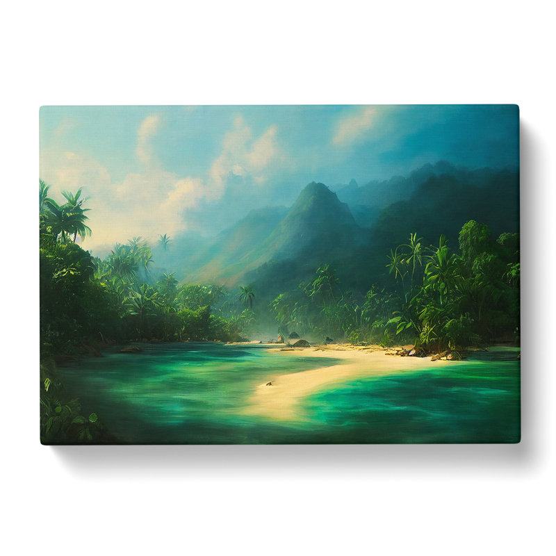 Tropical Forest Beach Vol.2 - Wrapped Canvas Print, 50cm H x 76cm W x 3cm D