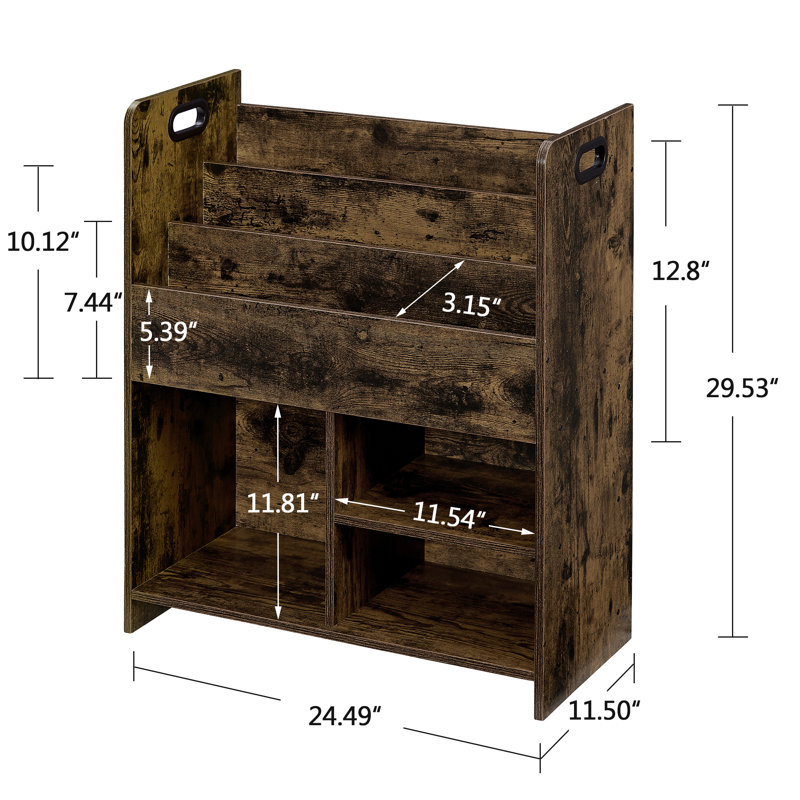 Bibliothèque et rangement pour jouets Melgarejo, Brun