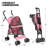 4 Wheel Folding Pet Stroller, Foldable Dog Jogger Stroller with Adjustable Canopy and Mesh Window-107312775