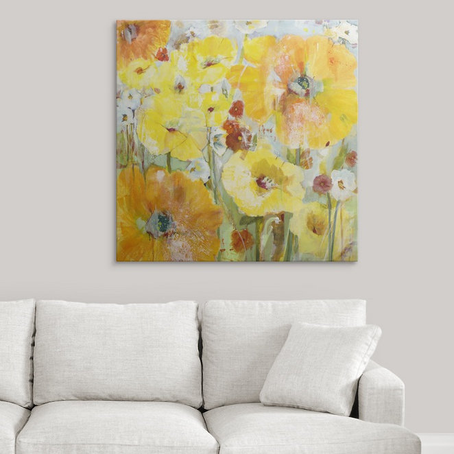 «Anjulie Spring Partners» par Jill Martin, reproduction d'art, H 35 po x l 35 po x P 1,5 po, Toile