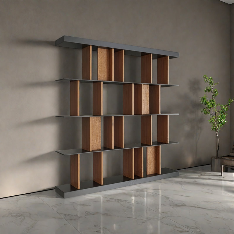A simple and eye-catching bookcase, (5 tablettes) H 73,2 po x l 47,2 po x P 14,1 po.