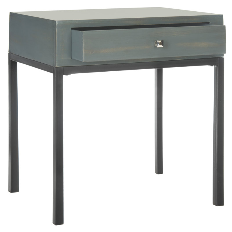 Evangelyne Solid Wood End Table with Storage
