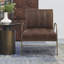 Fauteuil d'appoint en cuir véritable de 27,5 po Zailah-1790278270
