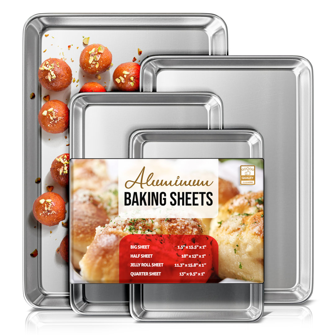 Joytable Non-Stick Aluminized Steel Multi Pack Baking Sheet Set Joytable