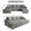 Canapé modulaire pour canapé-lit escamotable en forme de U