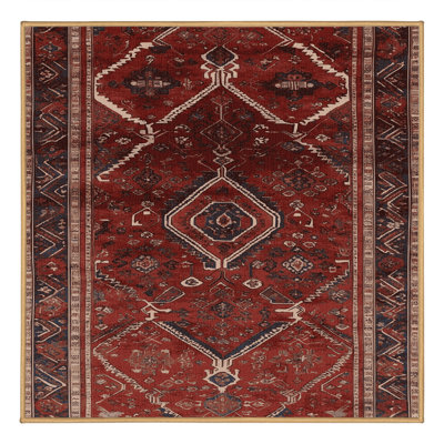 Machine Washable Persian Brown Area Rug