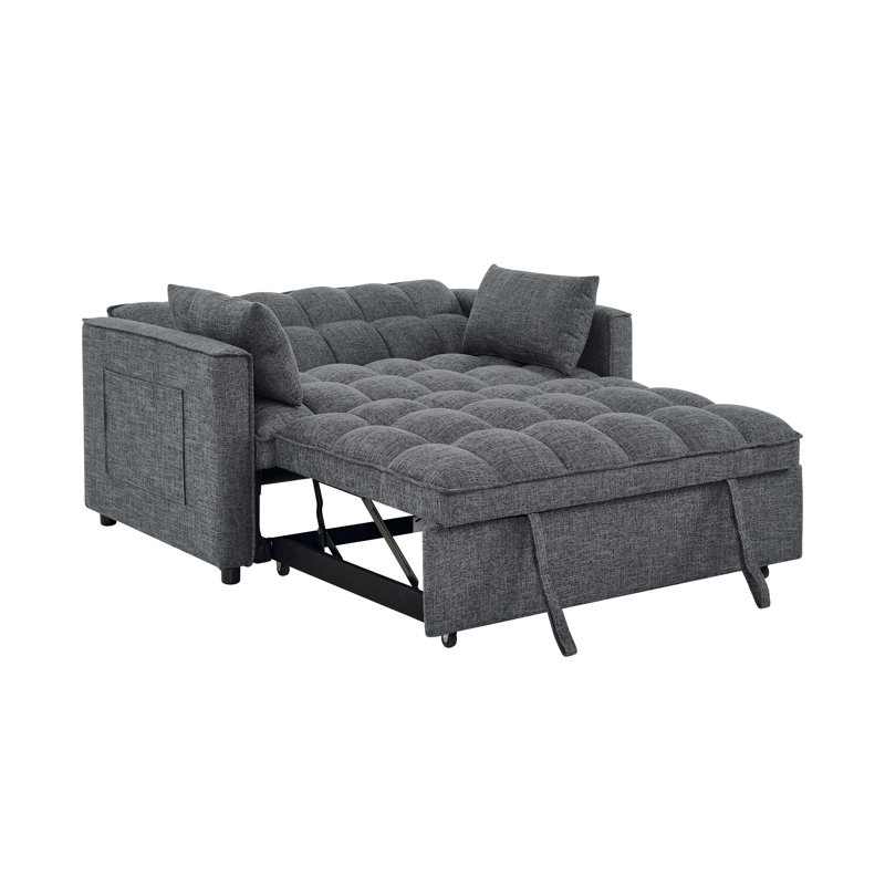 Sienna Tufted Convertible Sleeper Sofa, 31.1" H x 53" W x 34" D
