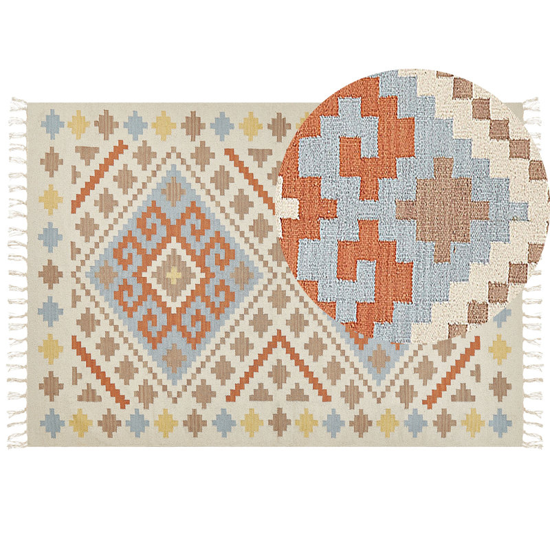 Belvedere Southwestern Cotton Hand Woven Area Rug, Rectangle 160 x 230cm