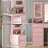 Vanity With Power Outlet, Makeup Desk With Mirror And 10 LED Lights, Vanity Desk With 12 Drawers And 2 Cabinets, Vanity Set With Fold-Up Panel, Glass Top Vanity Table With Chair For Bedroom-1548071451