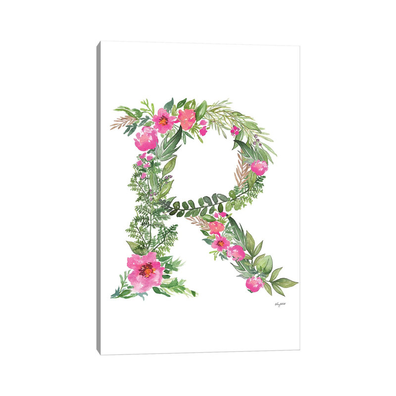 Botanical Letter R 1 Piece Wrapped Canvas Painting, 66.04 cm H x 45.72 cm W
