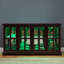 Magnifique armoire en verre cerise antique avec tablettes réglables et lampes de sol à DEL pour un cachet élégant