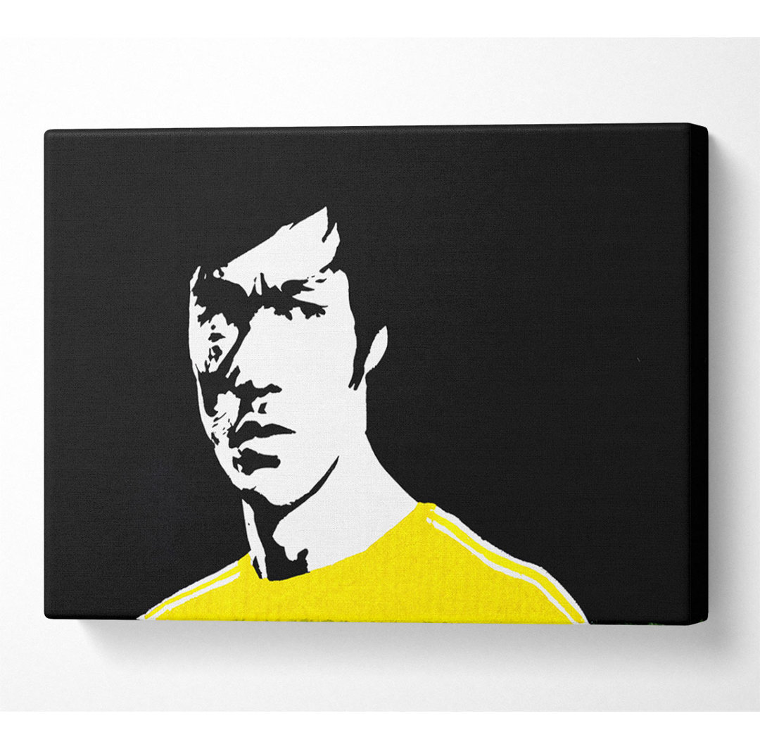 Bruce Lee Dragon Yellow Jump Suit - Kunstdrucke auf Leinwand