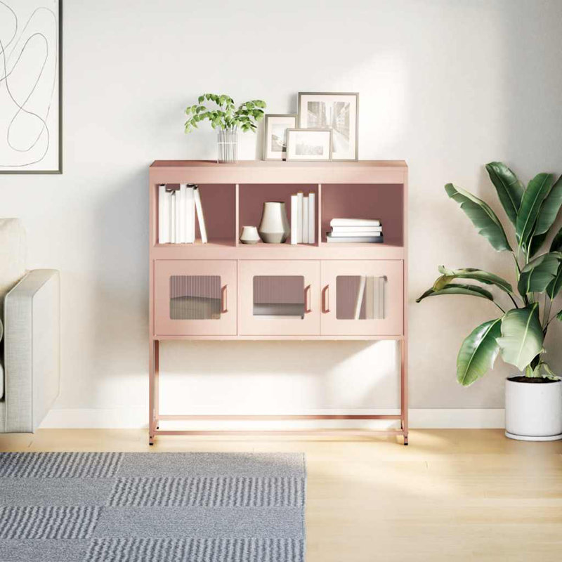 Sideboard 100.5X39x107 Cm Cold-Rolled Steel, Pink