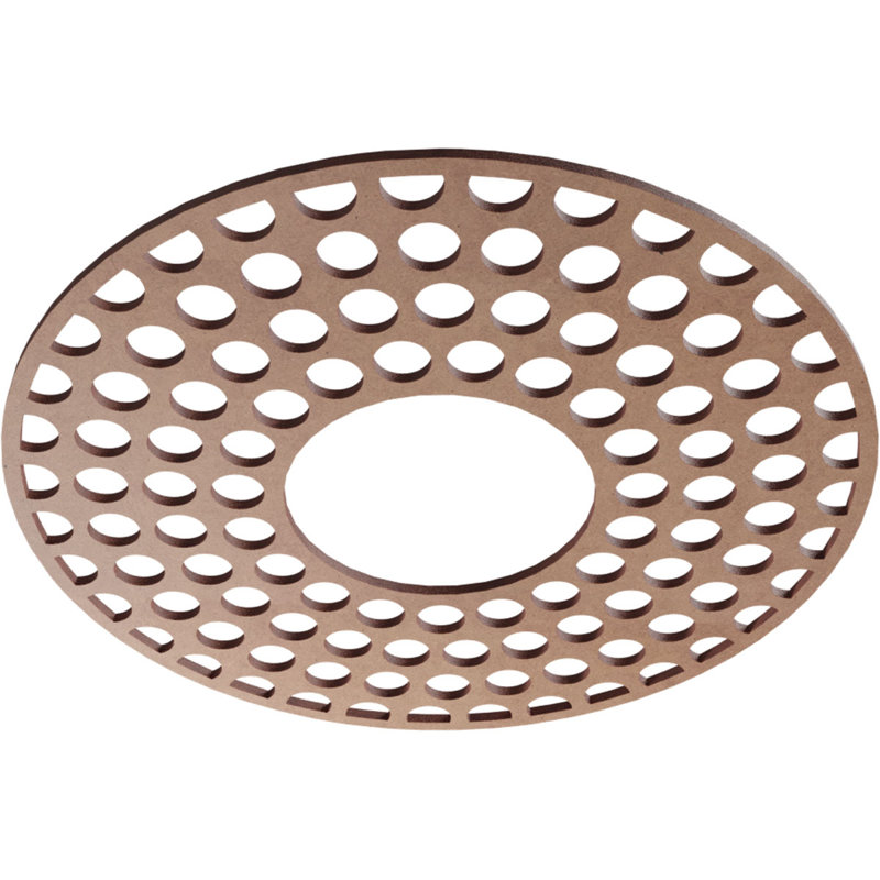 Médaillon de plafond en bois Fink, Bois (qualité de peinture), H 18 po x l 18 po x P 0,38 po