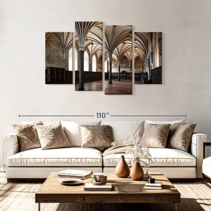 Lilie Malbork Castle Columns, 48" H x 75" W
