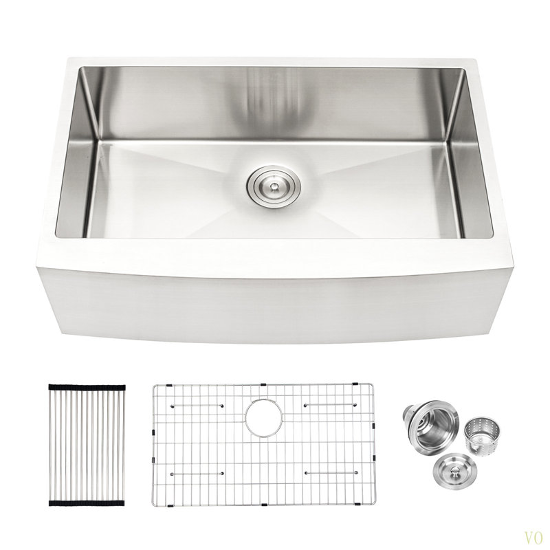 30 Inch Farmhouse Kitchen Sink - 30"X21"X10" Stainless Steel Apron Front Farmhouse Sink 10 Inch Deep 16 Gauge Single Bowl Kitchen Sink Basin