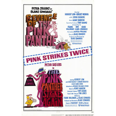 Pop Culture Graphics " Pink Panther Strikes AgainRevenge Of The Pink Panther Movie Poster "