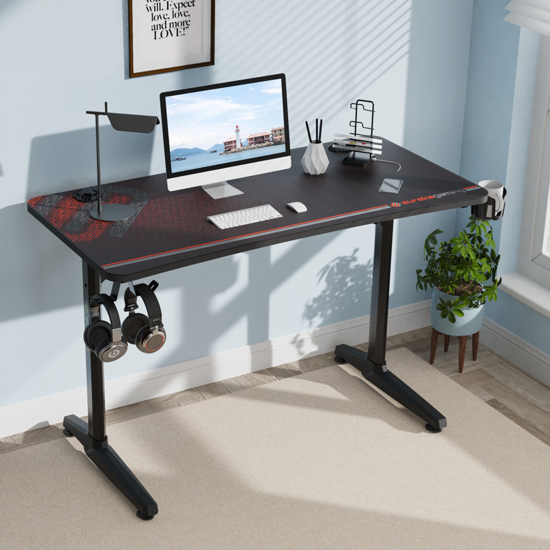 Metal Base Computer Desk, Black