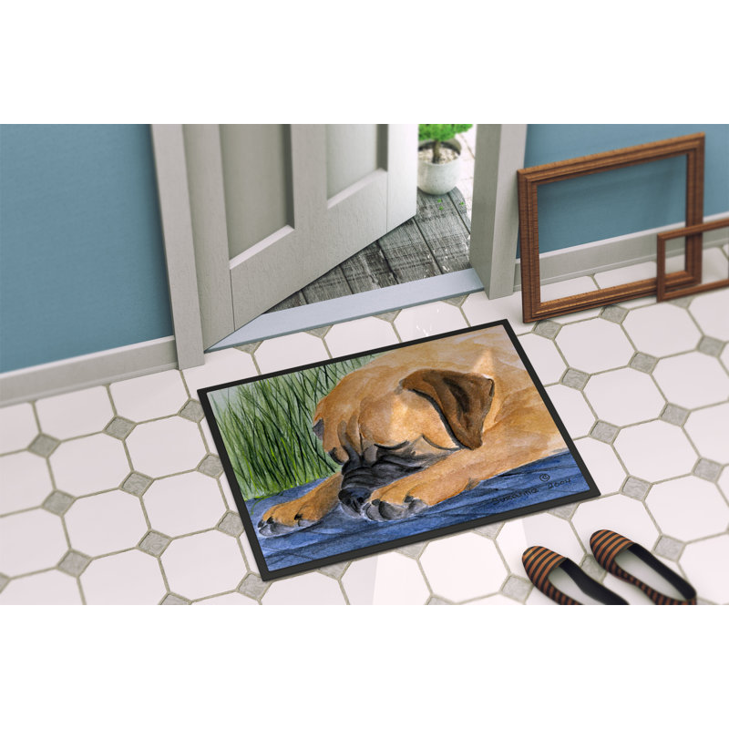 Paillasson d’intérieur antidérapant Bullmastiff de Swannanoa, Rectangle 1 pi 6 po x 2 pi 3 po