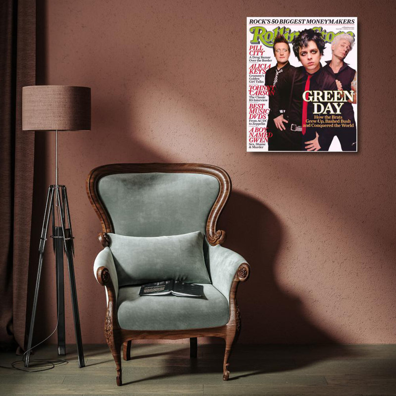 Green Day, couverture de pierre roulante, H 18 po x l 15 po