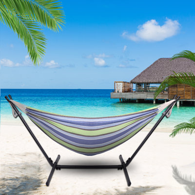 Outopee 2 Person Classic Hammock with Stand