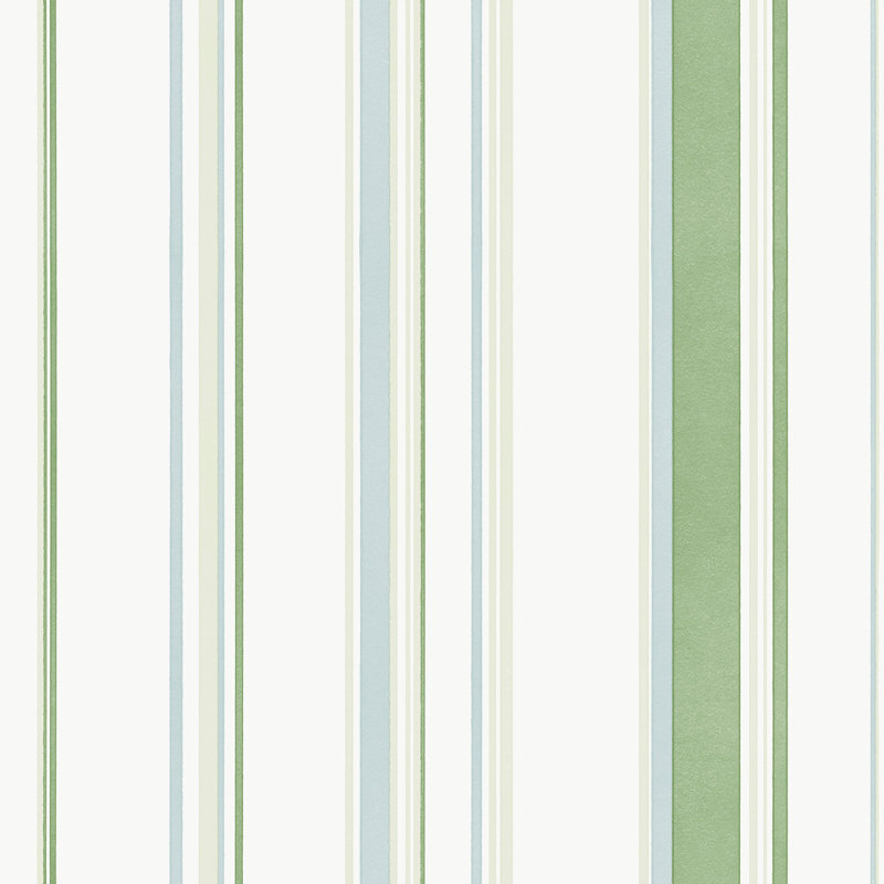 Smart 3 Stripes Casual Stripe Wallpaper Roll, Green